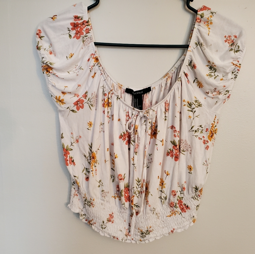 Forever 21 medium white crop top